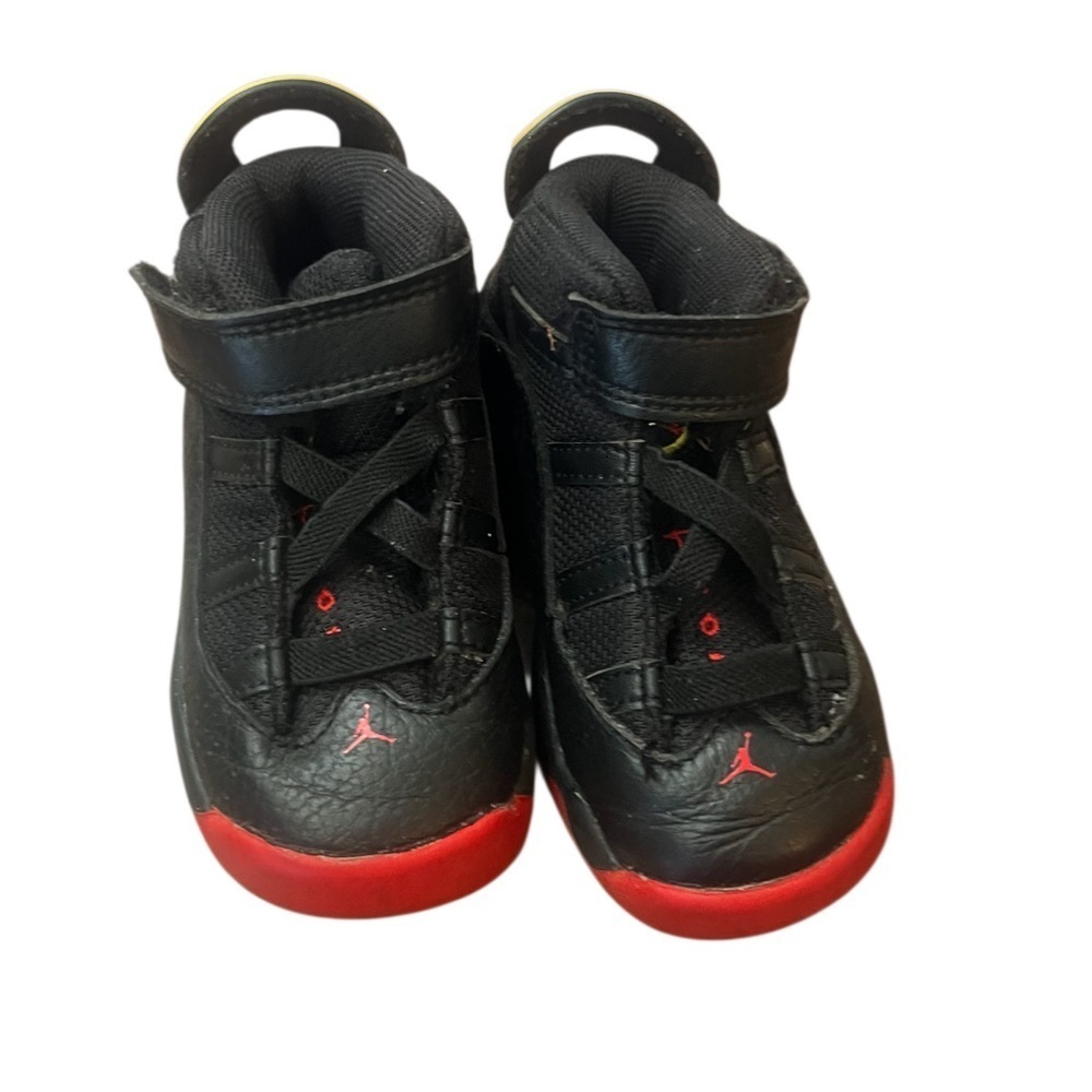 Air Jordan Retro 6 shoes- Size 6C- Black and Red Sneakers